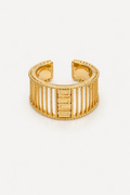 Elegant Gold Cuff - Pure gold statement bracelet by SPLNDR