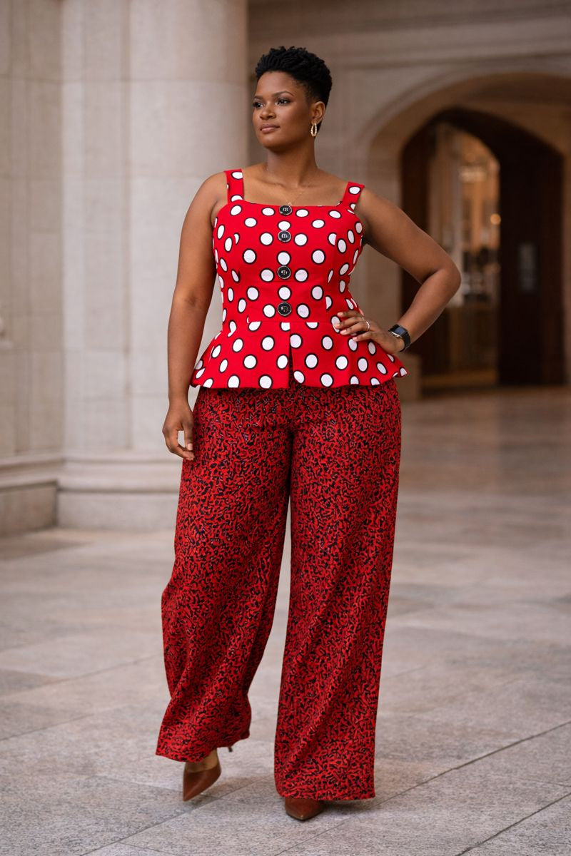 Ayinke Ankara Jumpsuit - Red