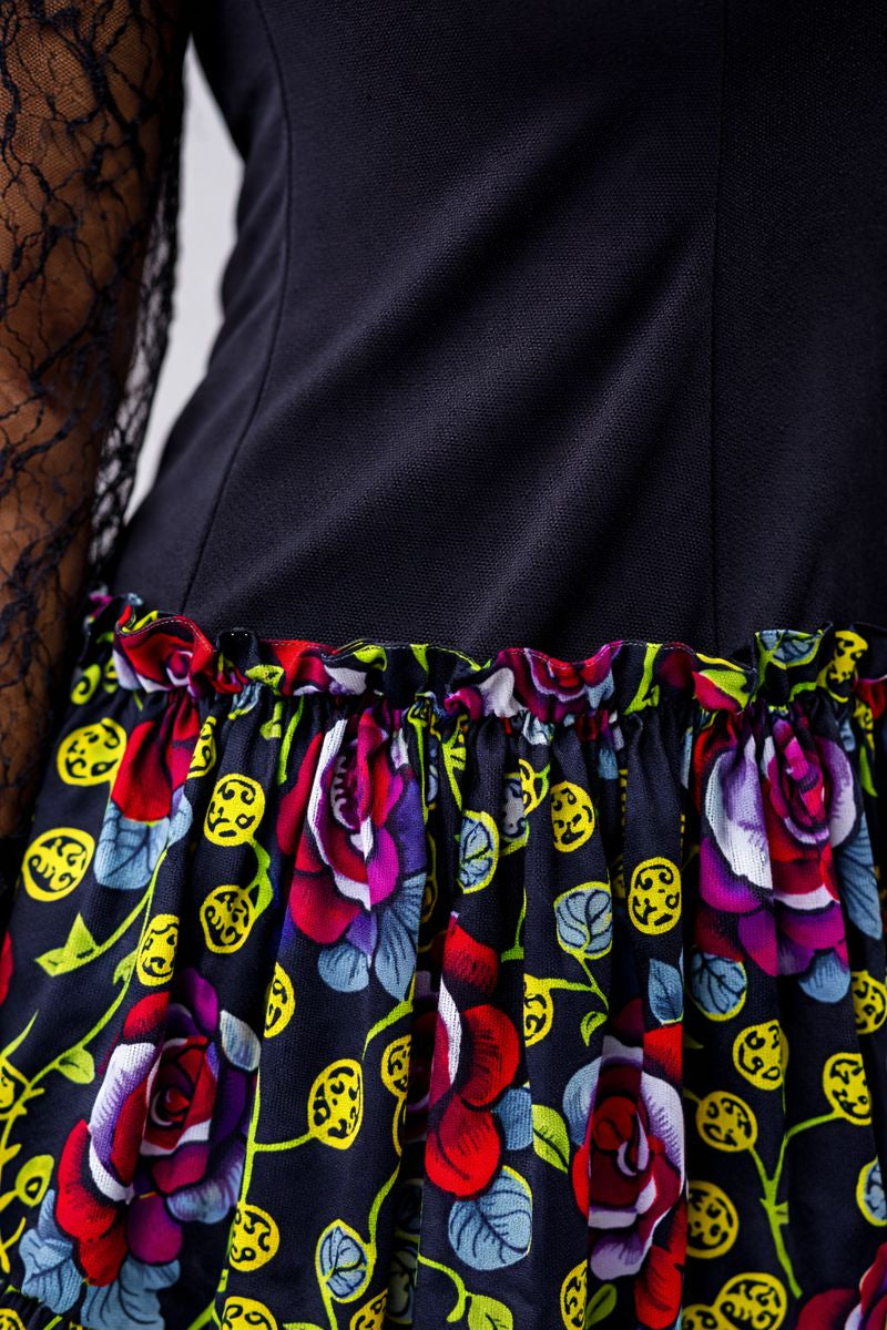 Fowokemi Crepe And Ankara Midi Dress - Multicolored