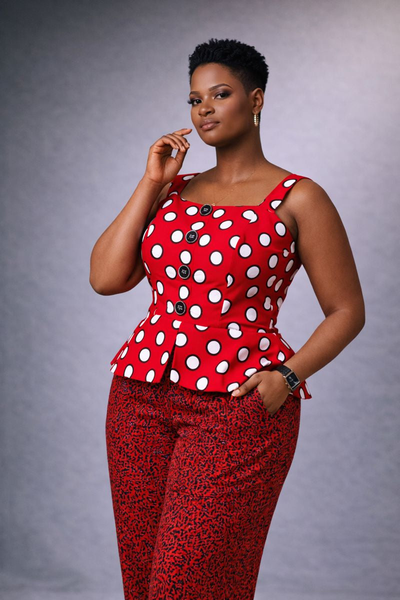 Ayinke Ankara Jumpsuit - Red