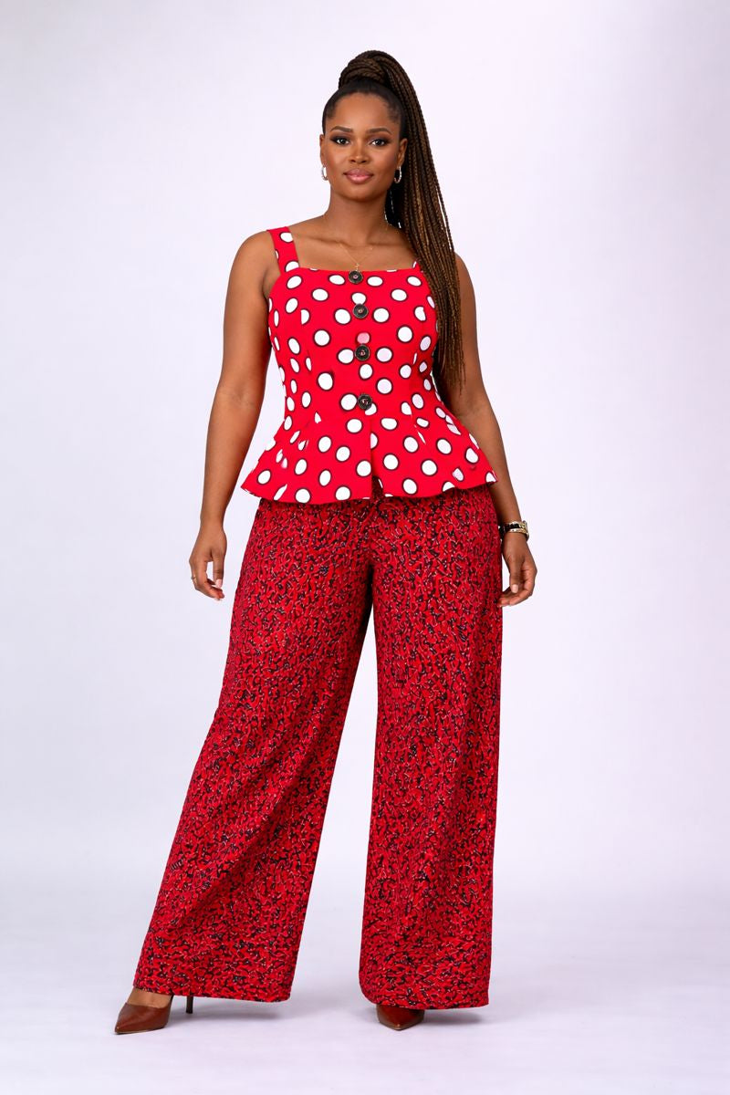 Ayinke Ankara Jumpsuit - Red