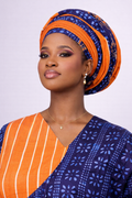 Folakunmi Ankara/Kampala Bubu Mixed With Ofi - Navy Blue