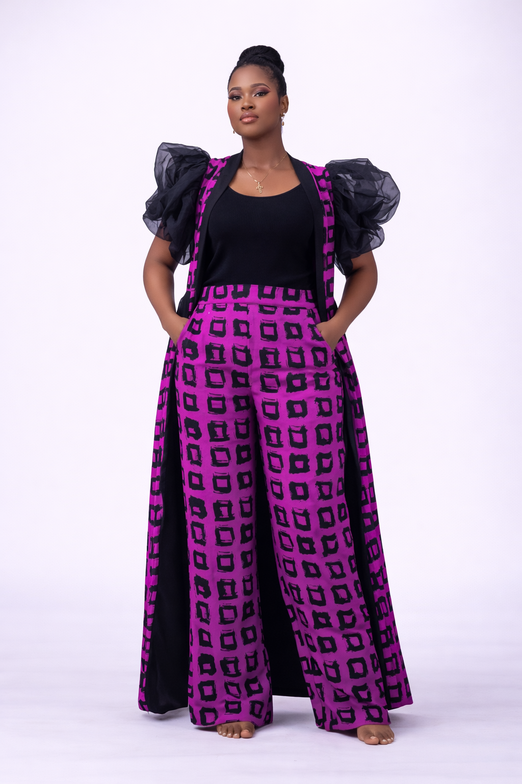 Folasade 2 Piece Ankara Set - Purple