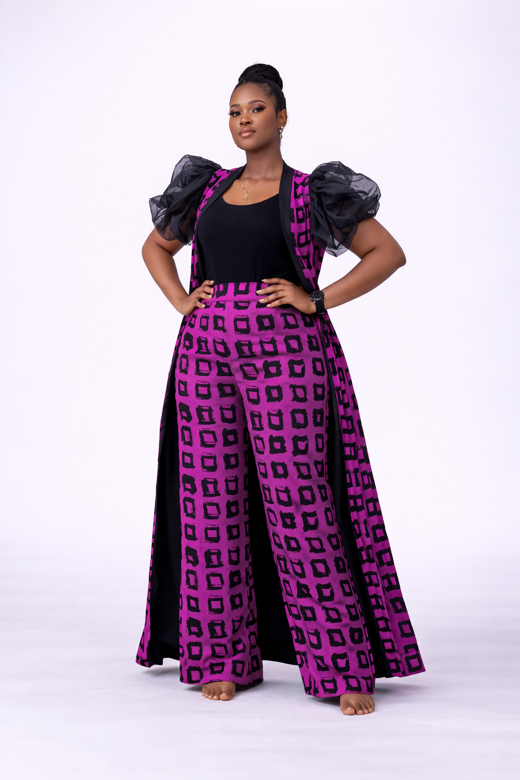 Folasade 2 Piece Ankara Set - Purple