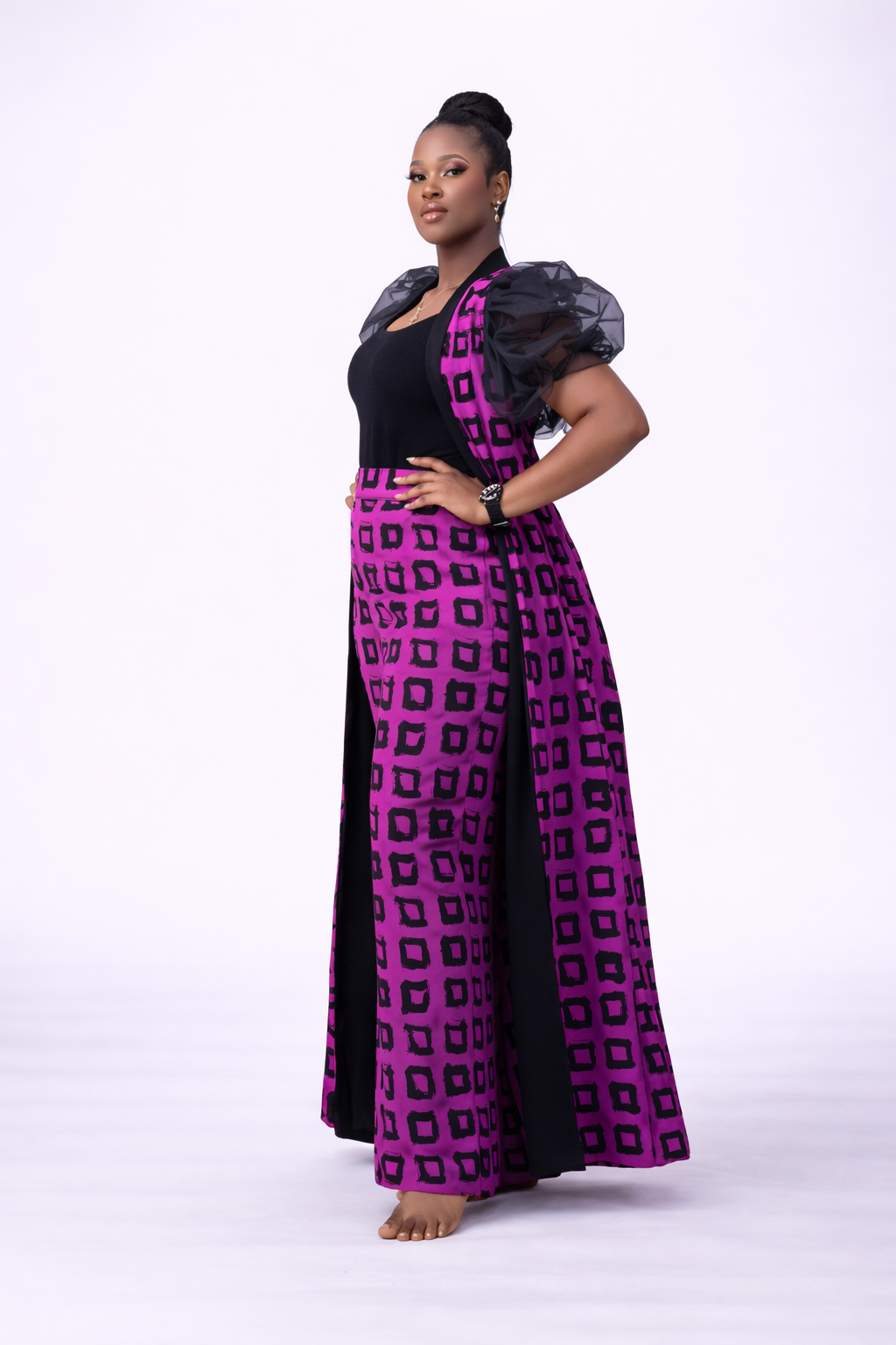 Folasade 2 Piece Ankara Set - Purple