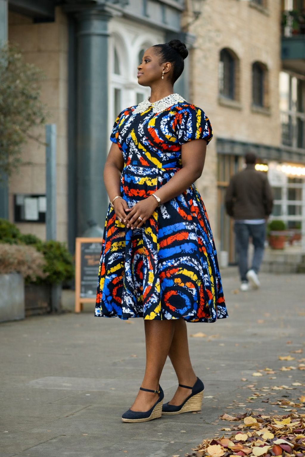 Oyin Ankara Dress - Concentric Circles