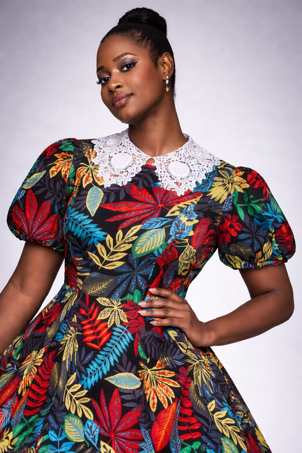 Oyin Ankara Dress - Tropical Leaves