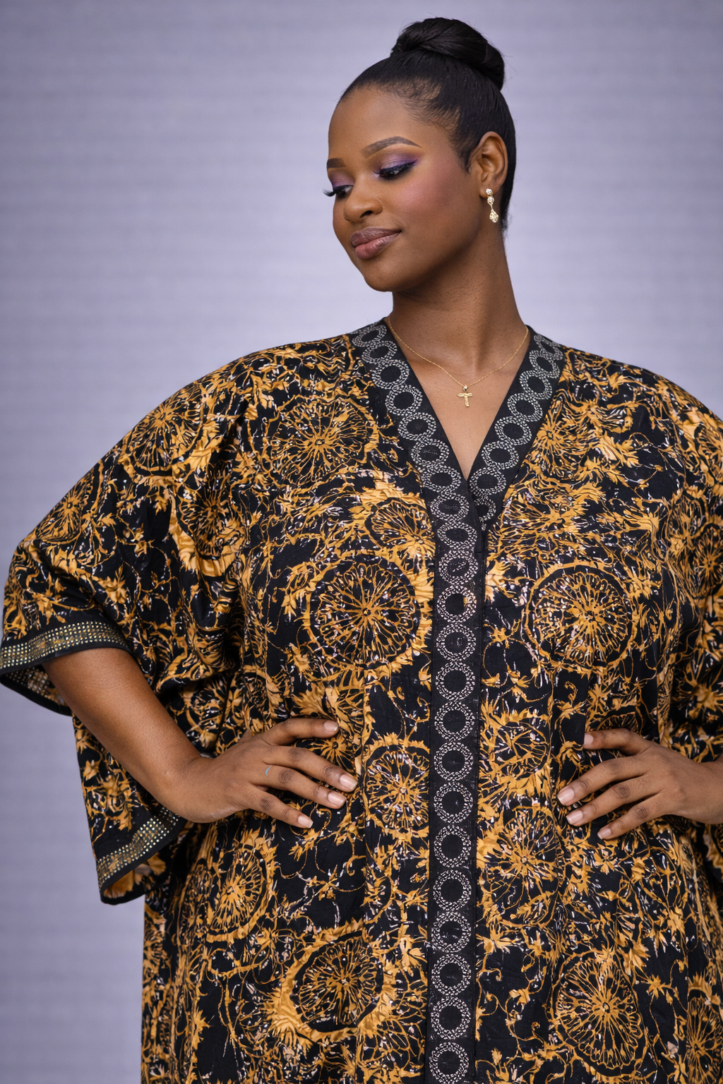 Olamide Ankara And Ofi Maxi Dress - Brown