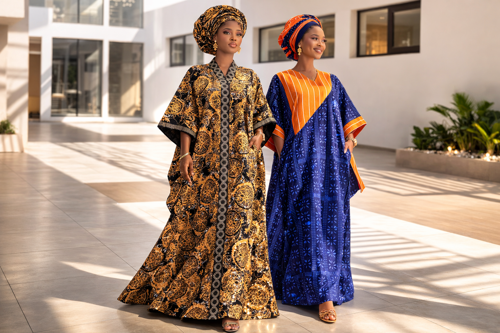 Olamide Ankara And Ofi Maxi Dress - Brown