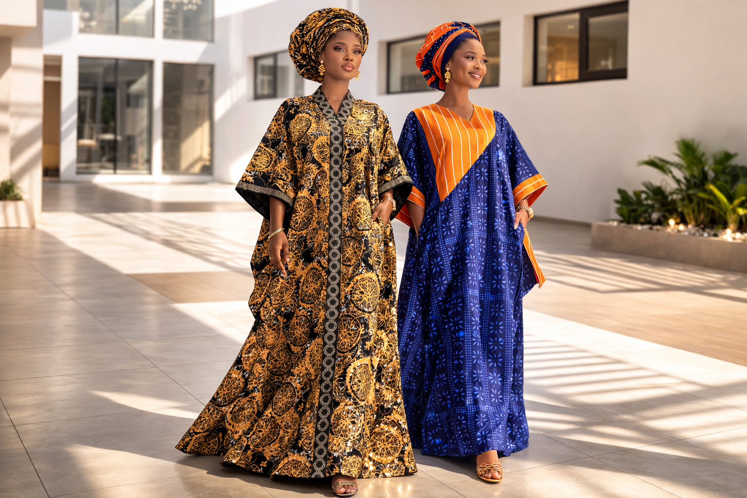 Olamide Ankara And Ofi Maxi Dress - Brown