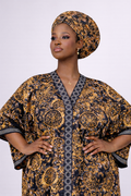Olamide Ankara And Ofi Maxi Dress - Brown