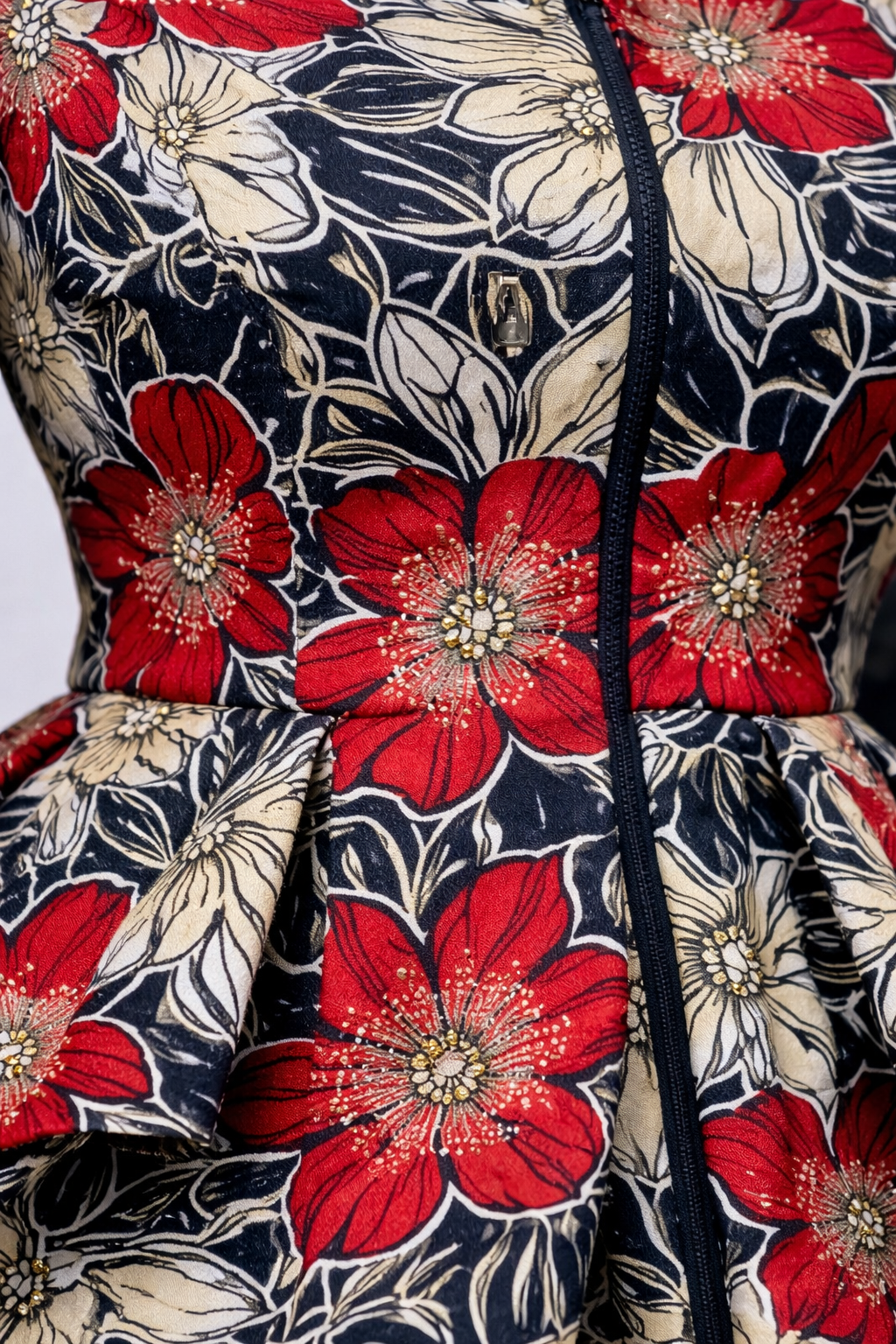 Adetoro Ankara Midi Flare Dress - Red