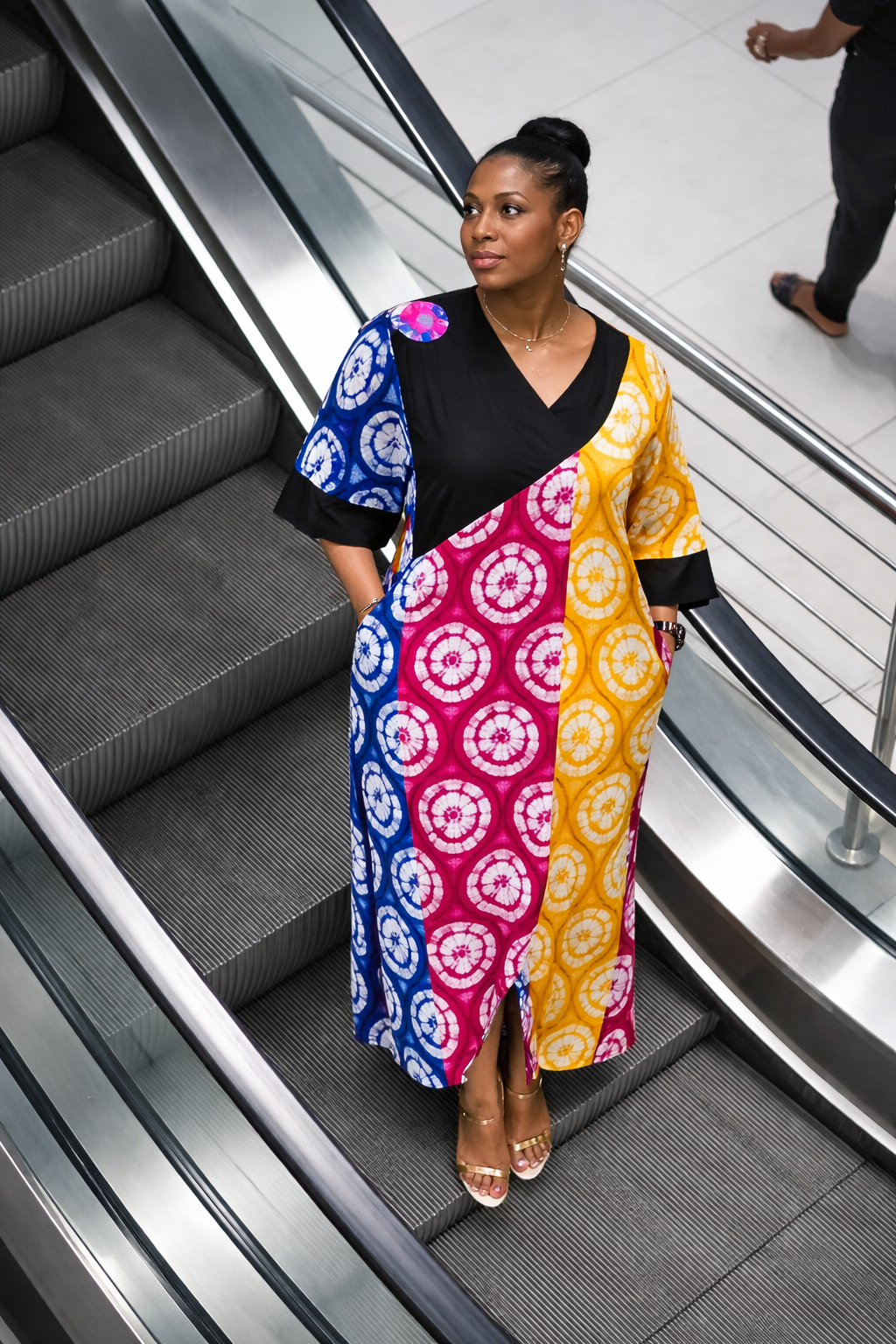 Folakunmi Ankara/Kampala Bubu Mixed With Ofi - Multi-Colored