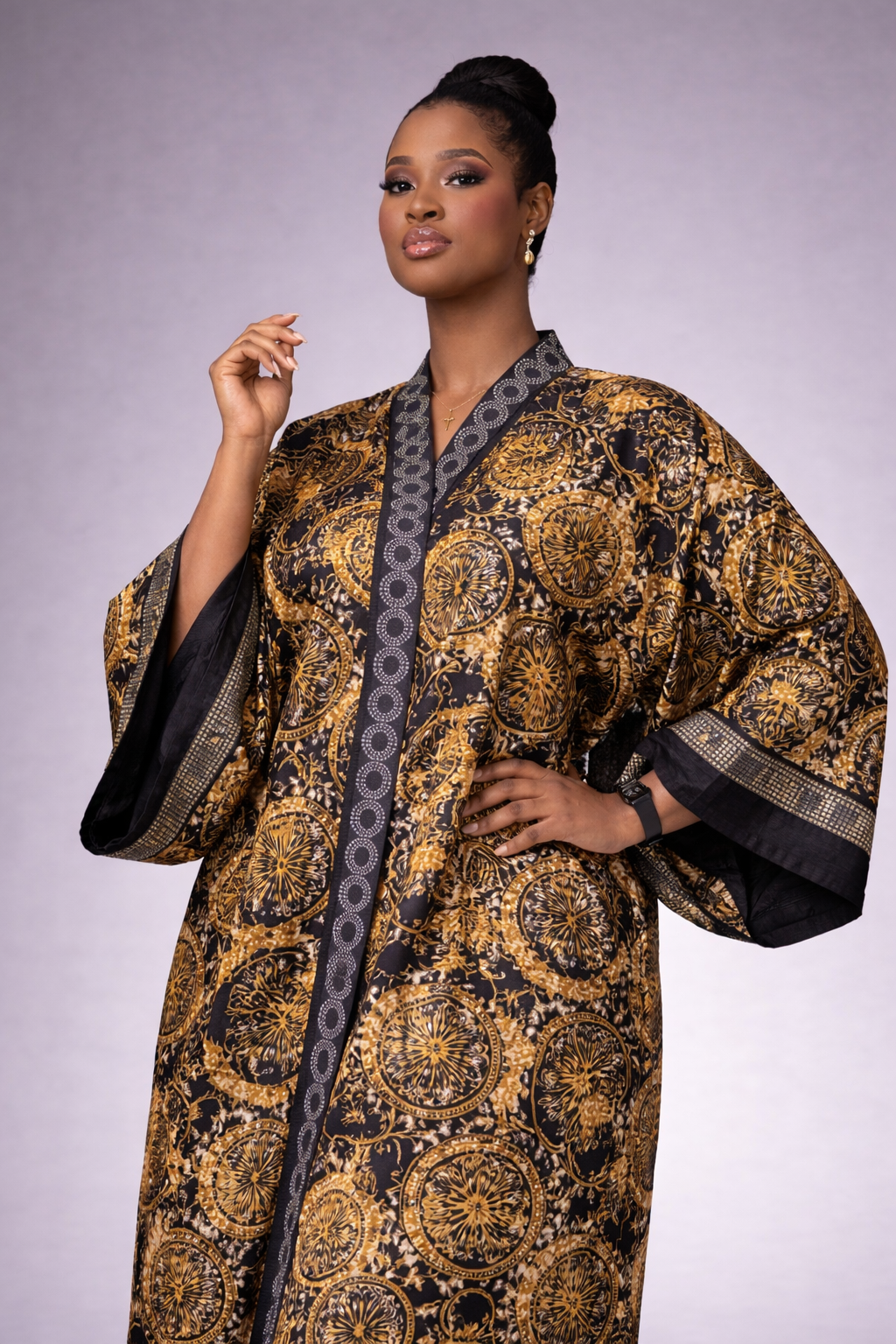 Olamide Ankara And Ofi Maxi Dress - Brown