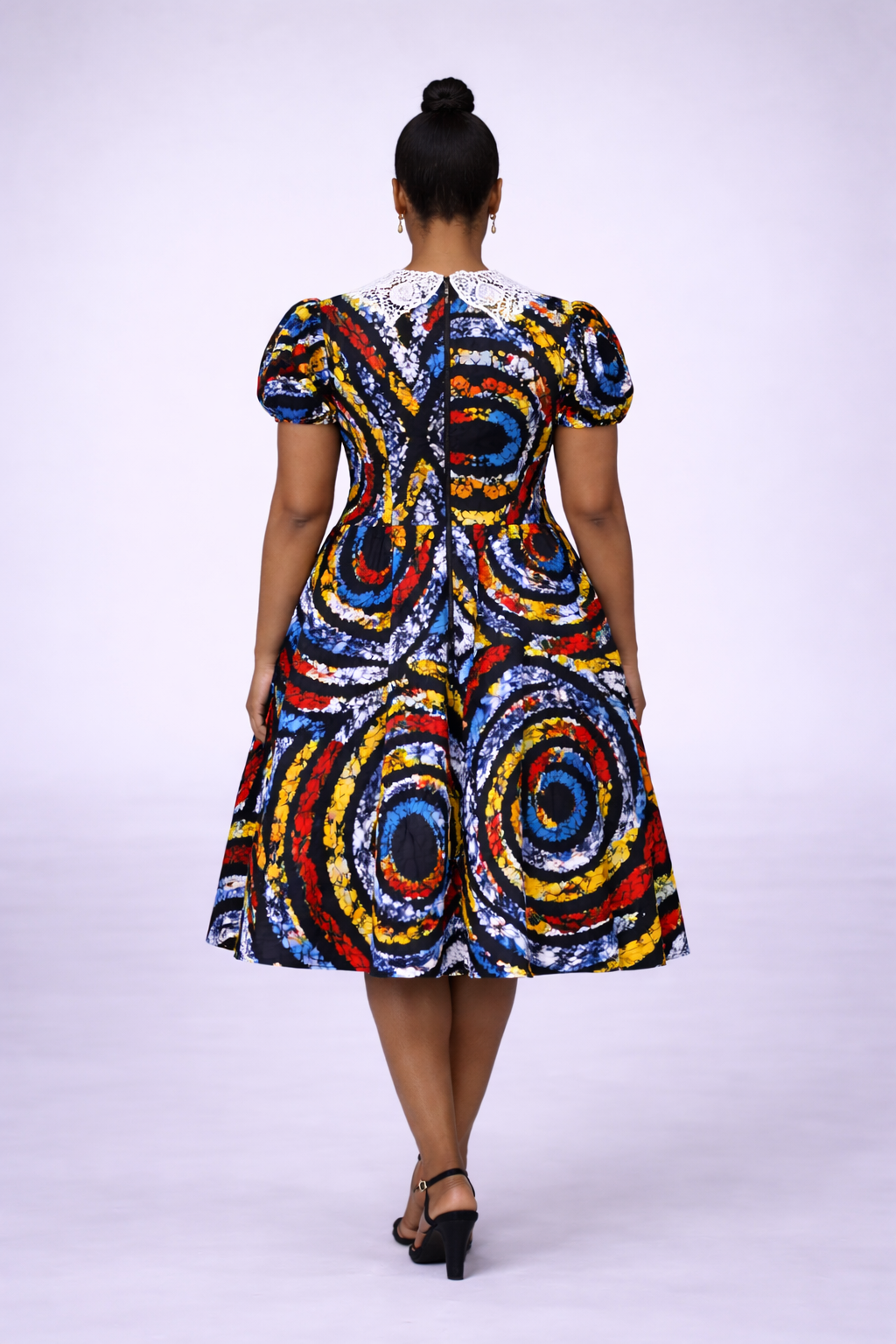 Oyin Ankara Dress - Concentric Circles