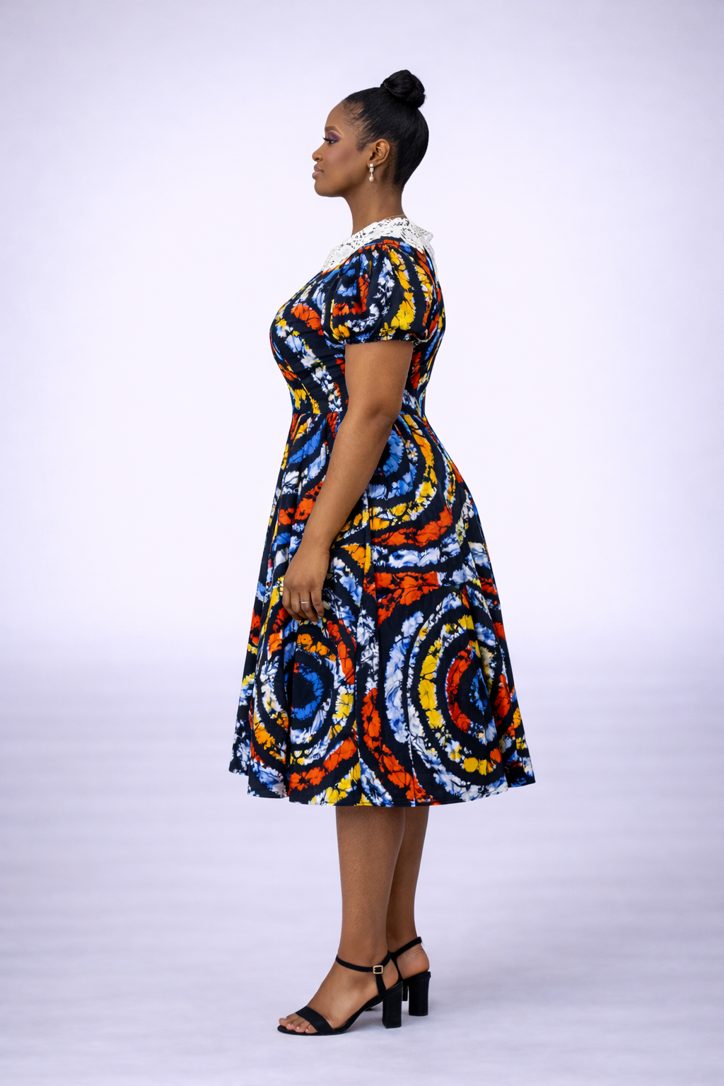 Oyin Ankara Dress - Concentric Circles