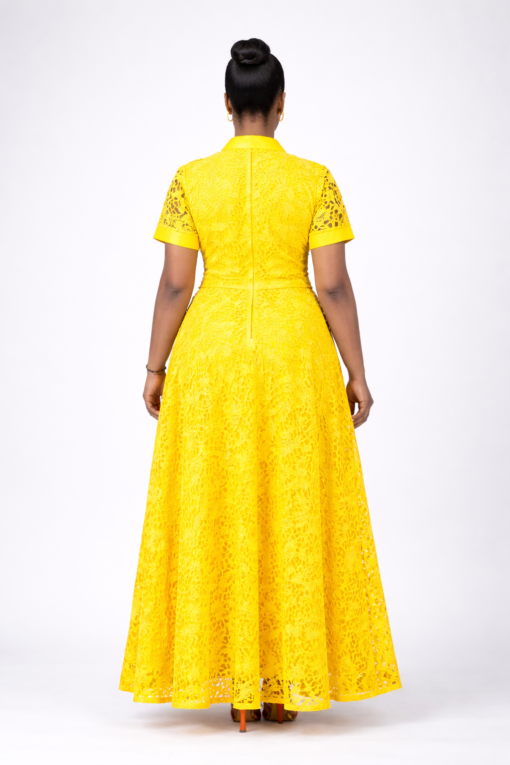 Bolanle Cord Lace 2 Piece Set - Yellow