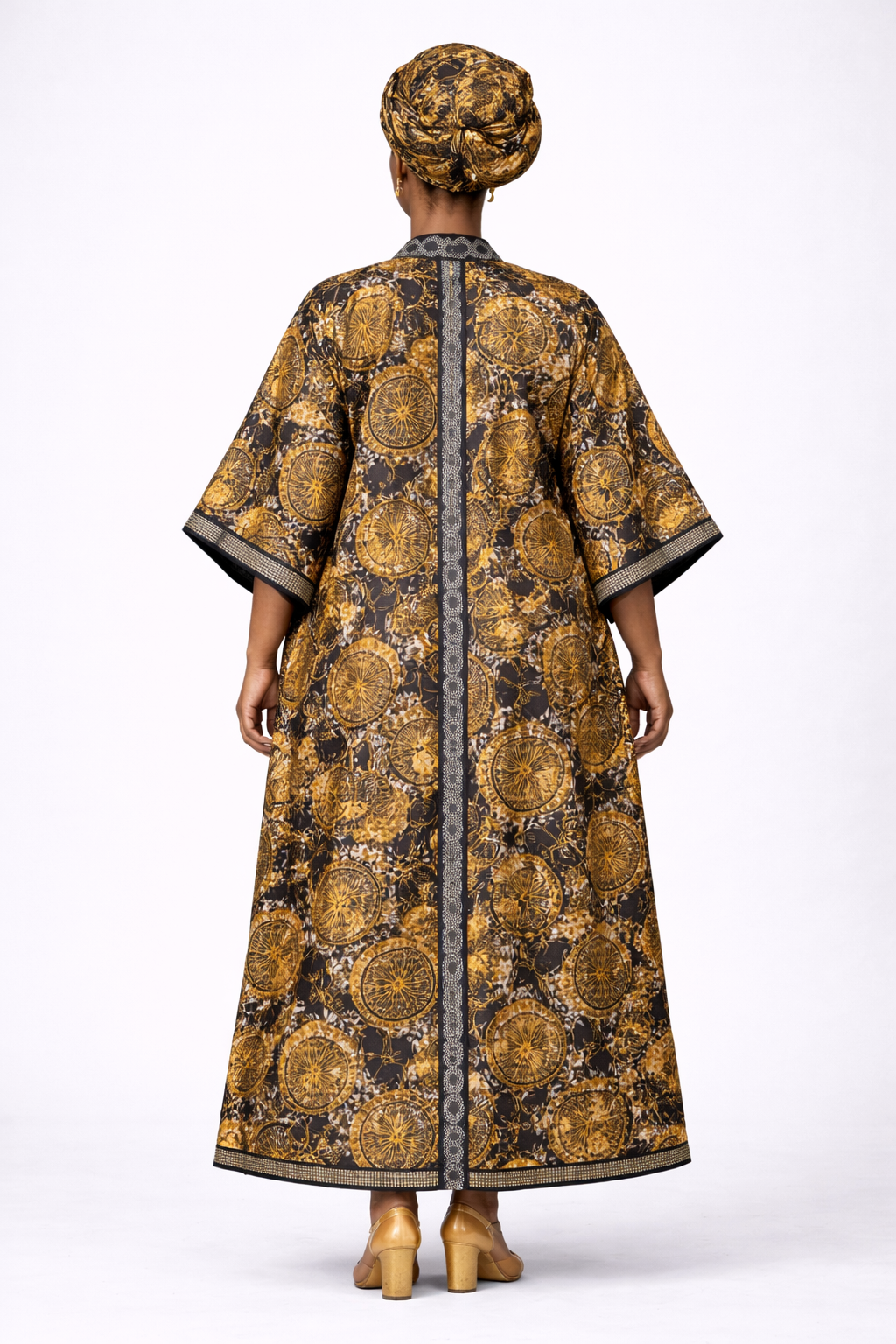 Olamide Ankara And Ofi Maxi Dress - Brown