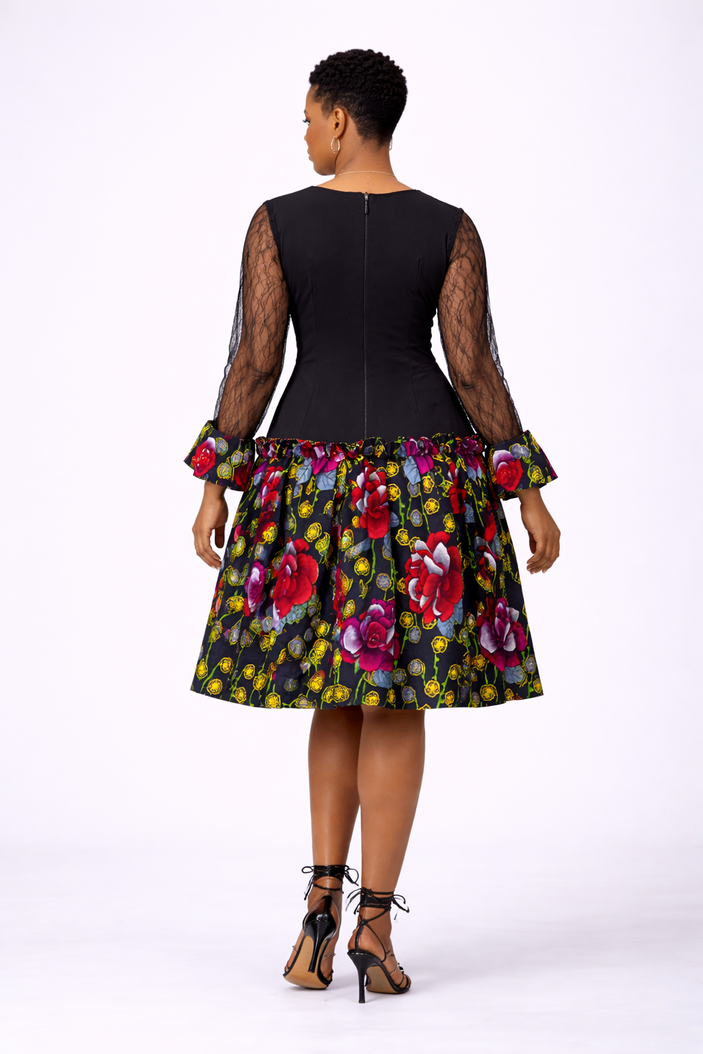 Fowokemi Crepe And Ankara Midi Dress - Multicolored