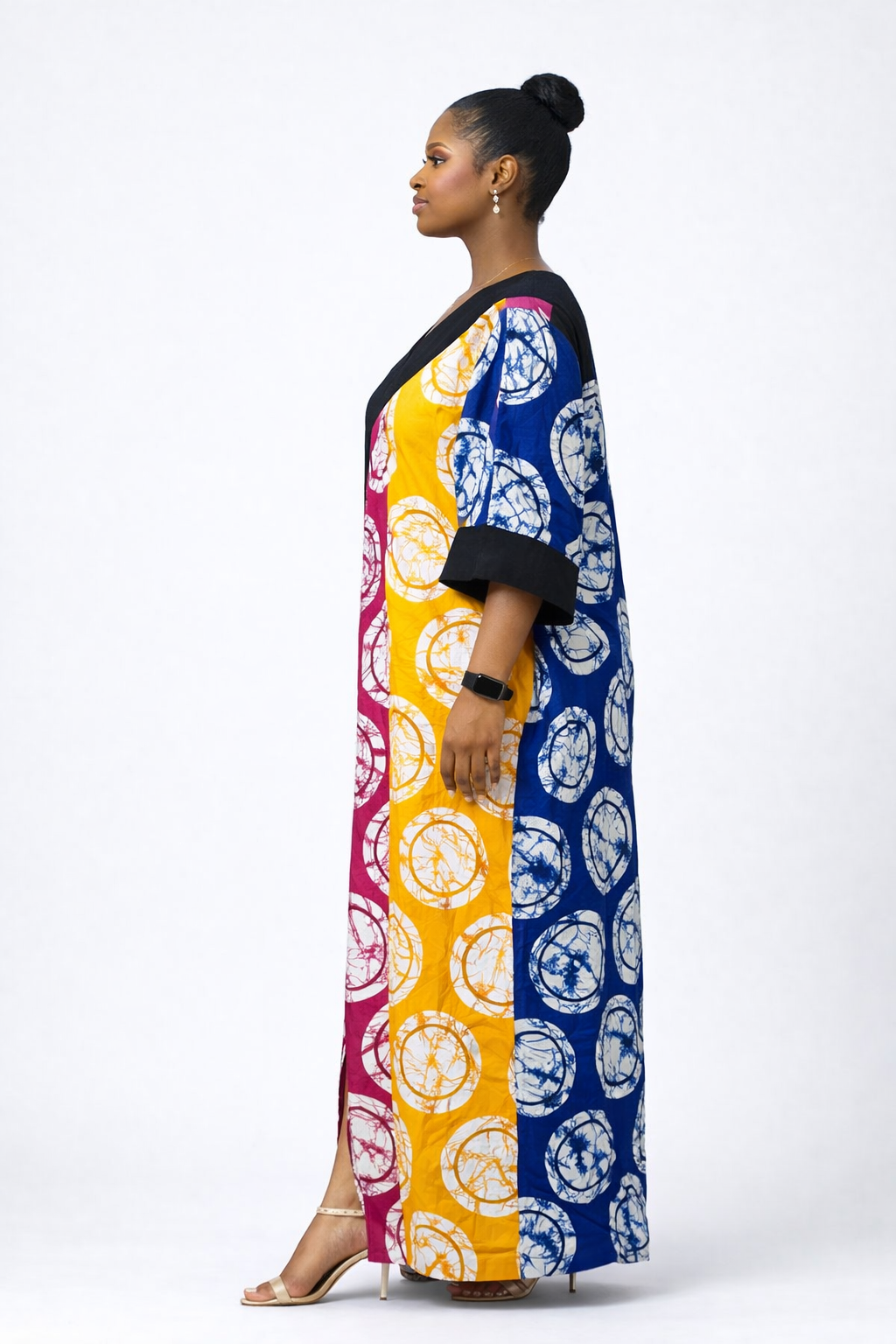 Folakunmi Ankara/Kampala Bubu Mixed With Ofi - Multi-Colored