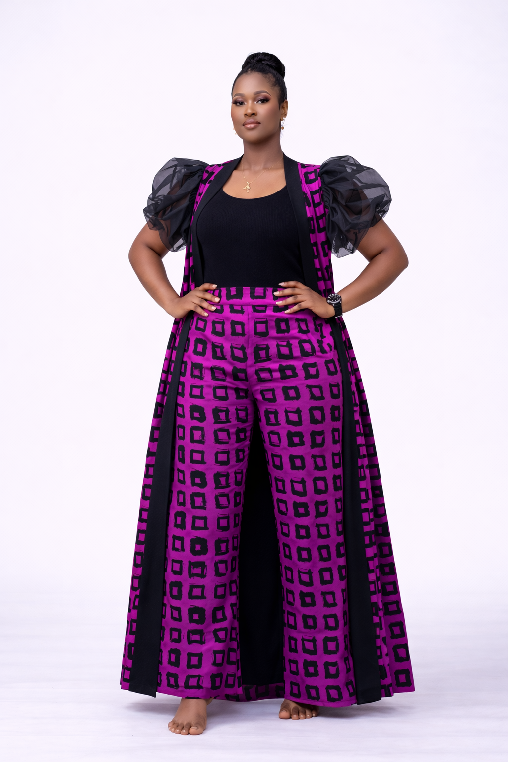 Folasade 2 Piece Ankara Set - Purple