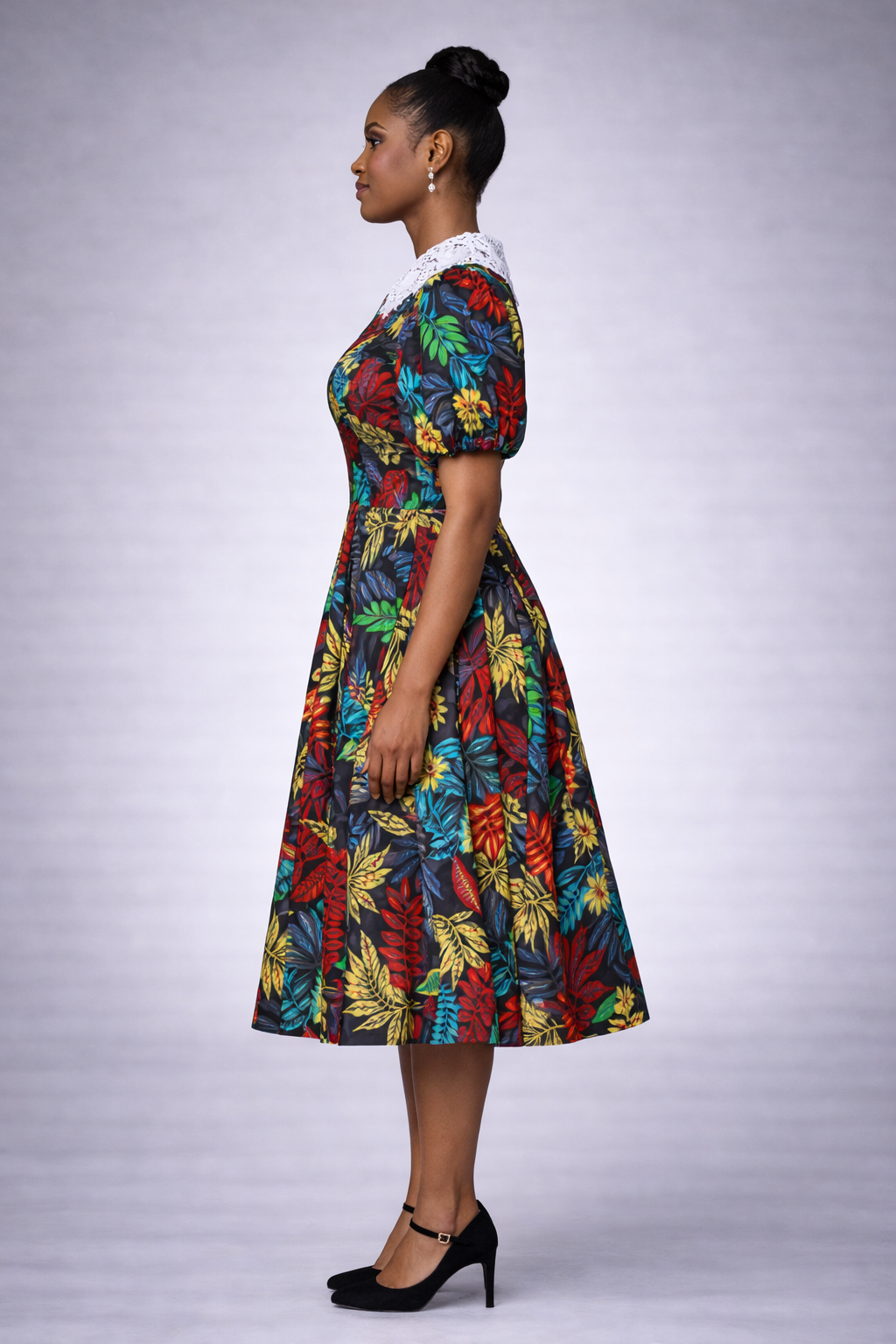 Oyin Ankara Dress - Tropical Leaves