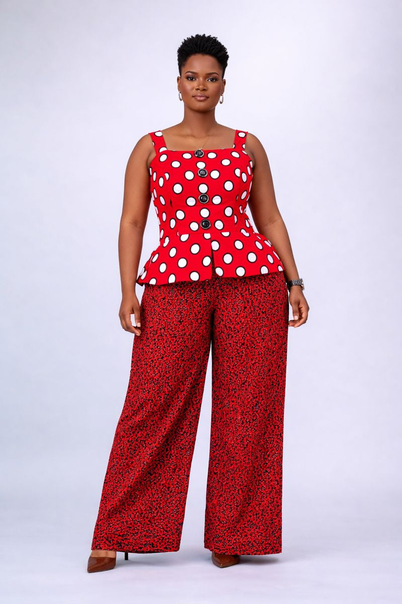 Ayinke Ankara Jumpsuit - Red