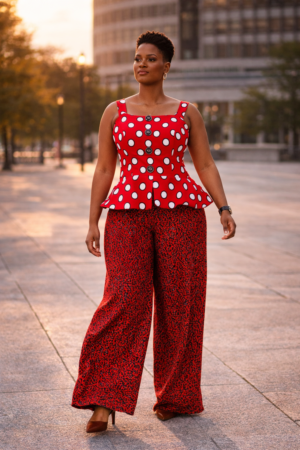 Ayinke Ankara Jumpsuit - Red